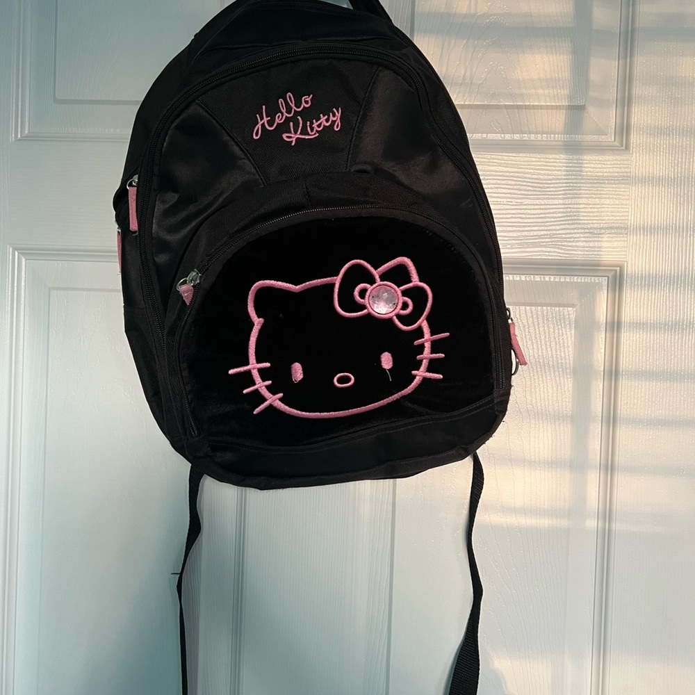 Hello Kitty Black and Pink Kids Backpack